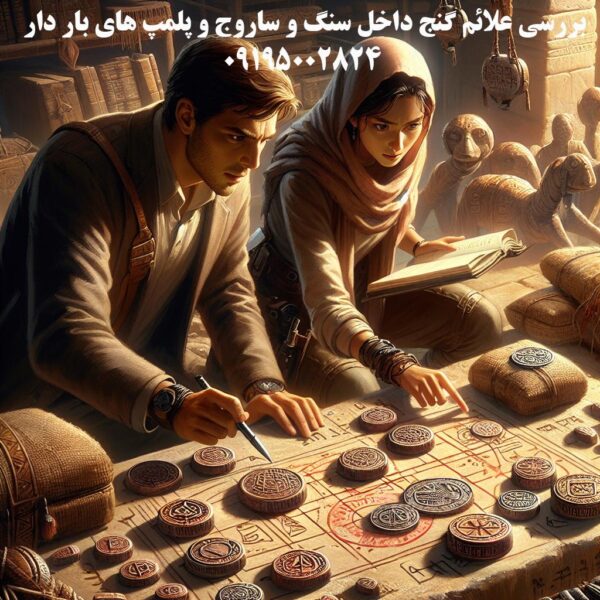 بررسی علائم گنج داخل سنگ و ساروج و پلمپ های بار دار
