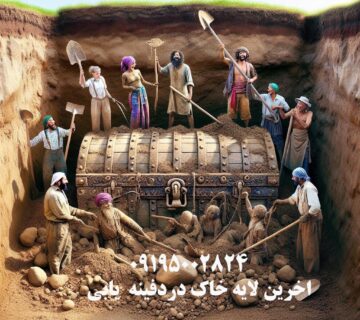 رنگ آخرین لایه خاک در دفینه