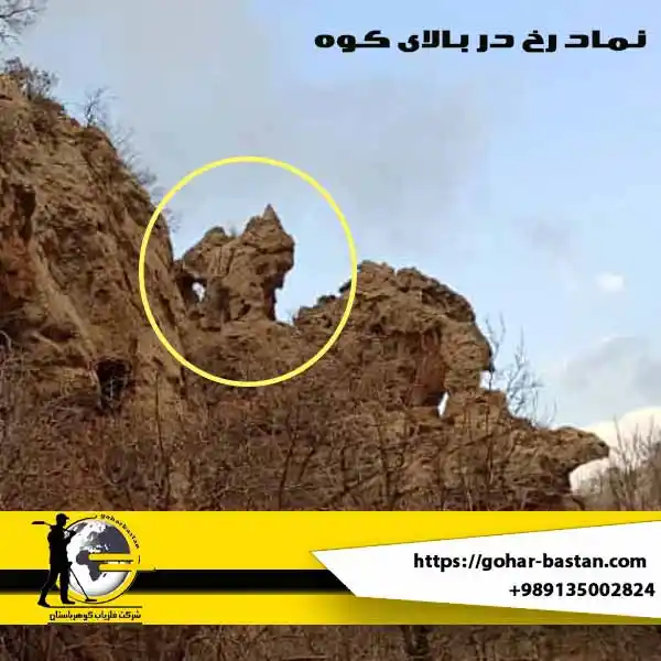 نماد رخ در بالای کوه