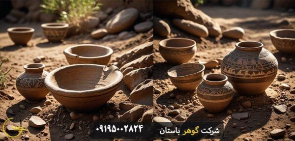 سفال های باستانی در گنج یابی