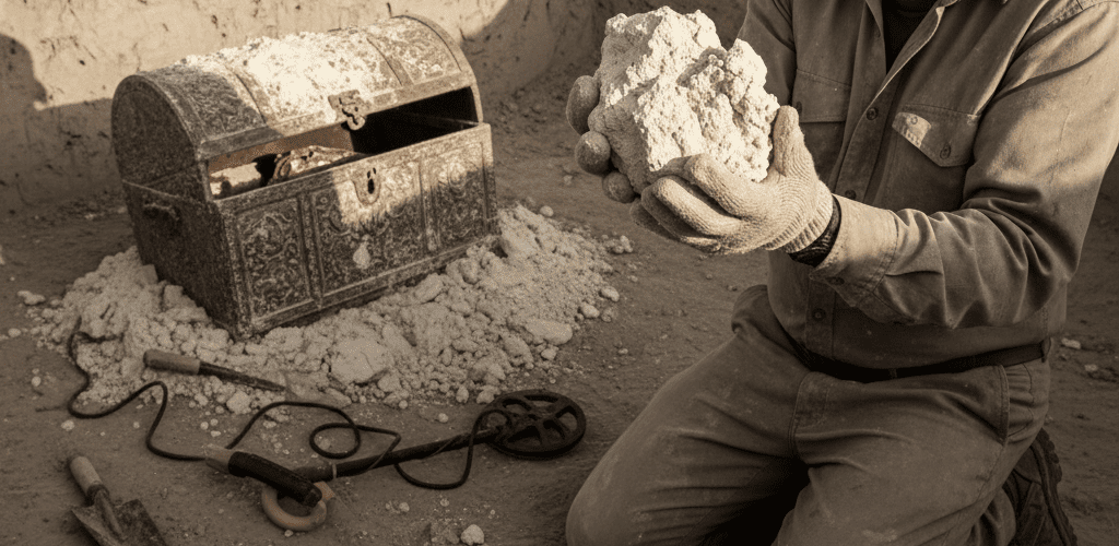 خاک صابونی در دفینه یابی