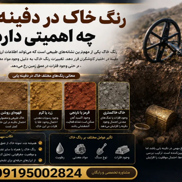 رنگ خاک در دفینه یابی چه اهمیتی دارد؟