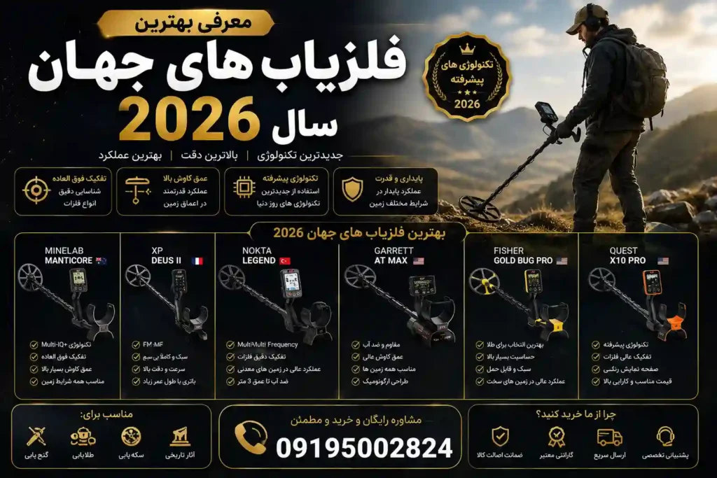 معرفی بهترین فلزیاب های جهان سال 2026